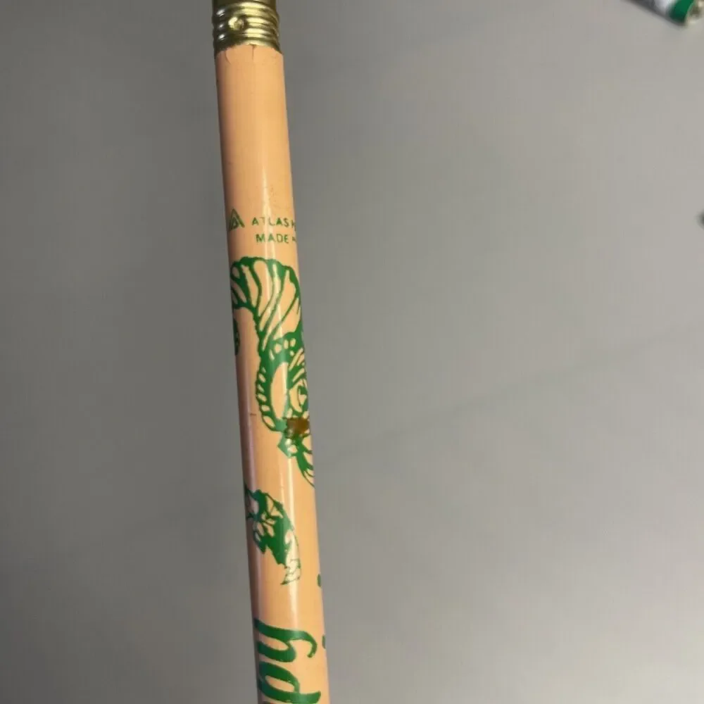 Vintage Lot of 12 Wooden Pencils 4 Power Rangers Casper Iditarod Snoopy‎ Atlas